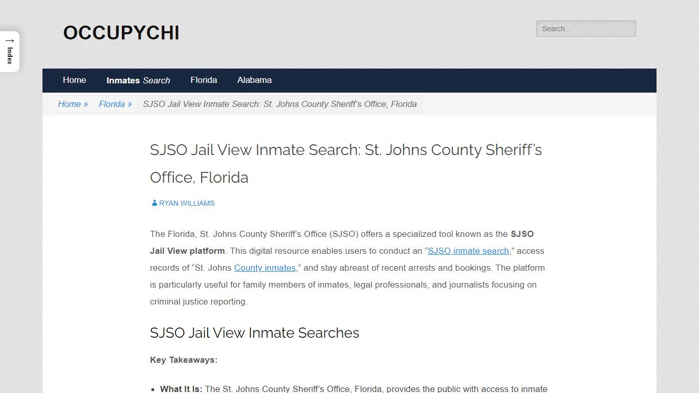 SJSO Jail View Inmate Search: St. Johns County Sheriff's Office ...